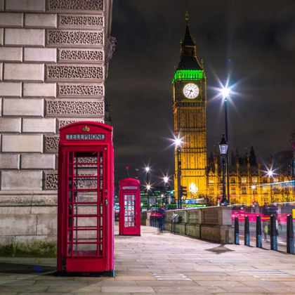 Picture of TELEPHONE BOX WITH BIG BEN, LONDON, UK