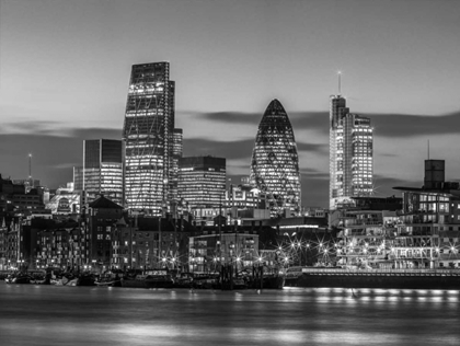 Picture of LONDON SKYLINE OVER RIVER THAMES, UK