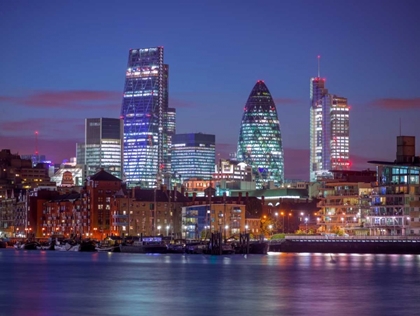 Picture of LONDON SKYLINE OVER RIVER THAMES, UK