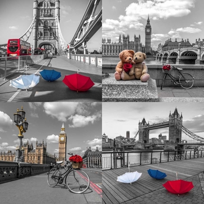 Picture of COLLAGE OF FAMOUS PLACES IN LONDON CITY, UK