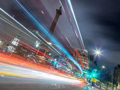 Picture of LONDON CITY STREET WITH STRIP LIGHTS