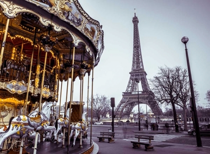 Picture of CAROUSEL WITH THE EIFFEL TOWER IN THE BACKGROUND