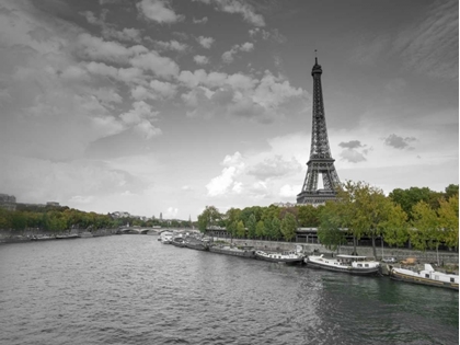 Picture of RIVER SEINE AND EIFFEL TOWER, PARIS, FRANCE