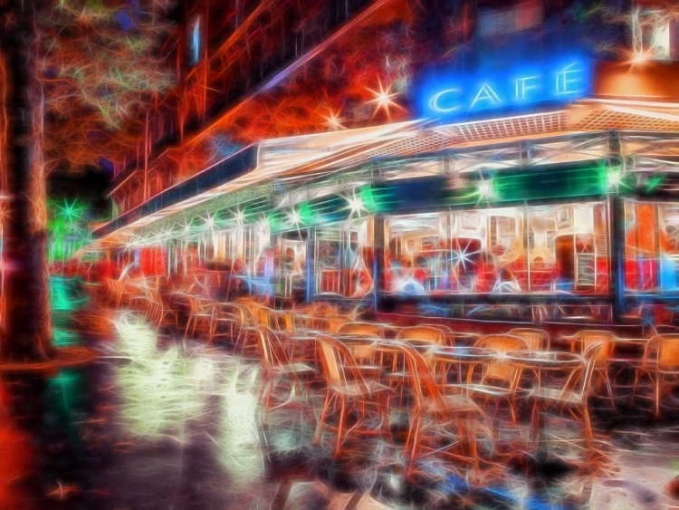 Picture of SIDEWALK CAFE IN PARIS, FRANCE