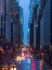 Picture of EVENING VIEW OF STREETS OF MANHATTAN, NEW YORK CITY