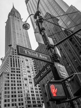 Picture of STREET SIGN BOARDS AND CHRYSLER BUILDING IN NEW YORK CITY