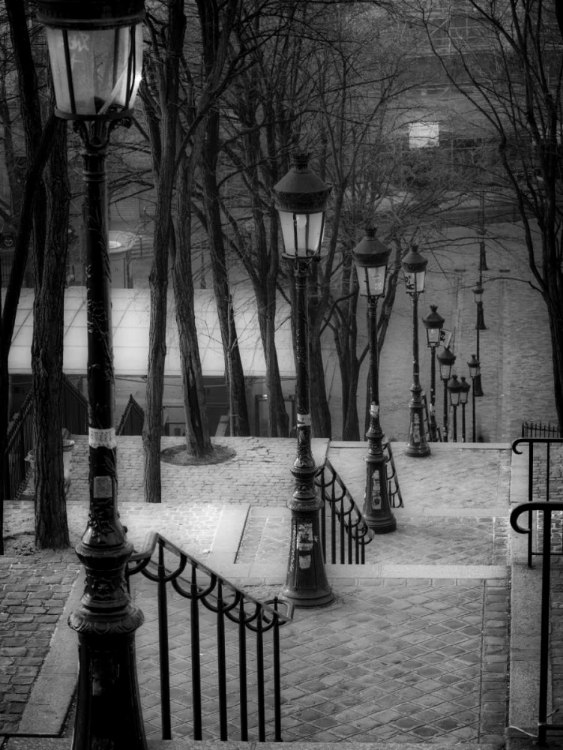 Picture of THE FAMOUS STAIRCASE IN MONTMARTRE, PARIS, FRANCE