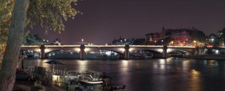 Picture of EVENING SHOT OF BRIDGE OVER RIVER SEINE, PARIS, FRANCE