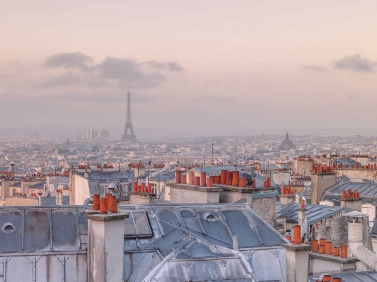 Picture of VIEW OF EIFFEL TOWER FROM A WINDOW OF FLAT, PARIS, FRANCE