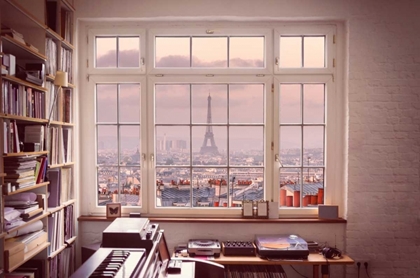 Picture of CITYSCAPE OF MONTMARTRE WITH EIFFEL TOWER, PARIS, FRANCE