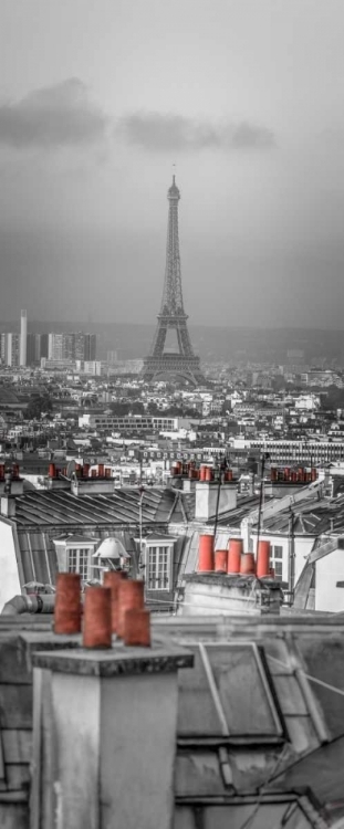 Picture of CITYSCAPE OF MONTMARTRE WITH EIFFEL TOWER, PARIS, FRANCE