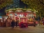 Picture of SPINNING CAROUSEL AT NIGHT IN GARDEN, LONDON, UK