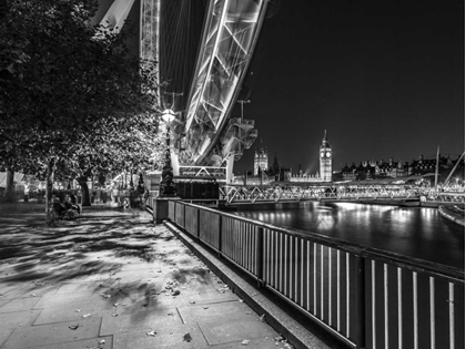Picture of RIVER THAMES AND THE MILLENIUM WHEEL FROM PROMENADE, LONDON, UK