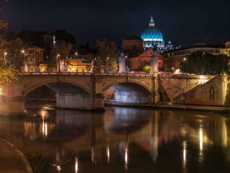 Picture of CASTLE ST ANGELO BRIDGE IN ROME, ITALY