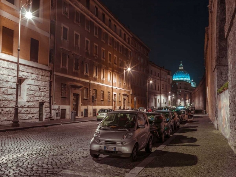 Picture of VEHICLES PARKED ON NARROW CITY STREETS OF ROME, ITALY