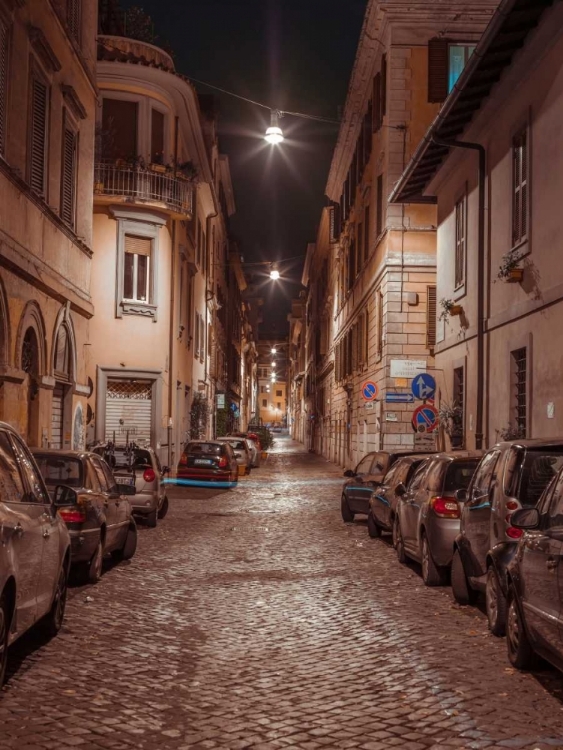 Picture of VEHICLES PARKED ON NARROW CITY STREETS OF ROME, ITALY