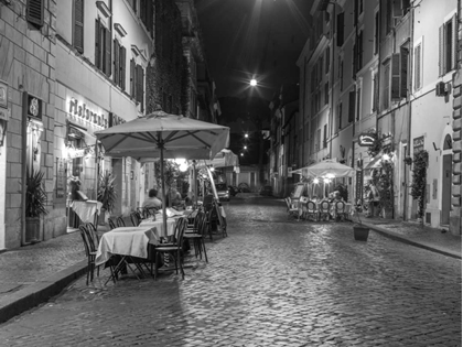 Picture of SIDEWALK CAFE ON NARROW STREETS OF ROME, ITALY