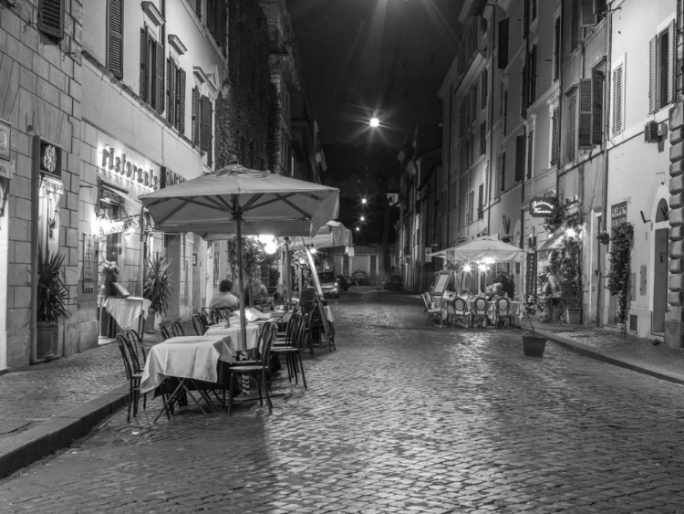 Picture of SIDEWALK CAFE ON NARROW STREETS OF ROME, ITALY