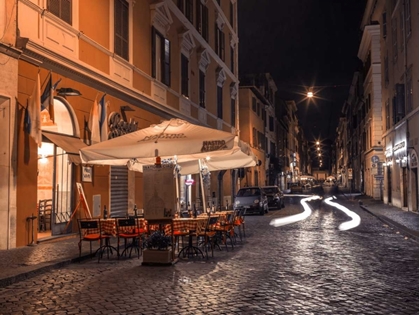 Picture of SIDEWALK CAFE ON NARROW STREETS OF ROME, ITALY, FTBR-1825