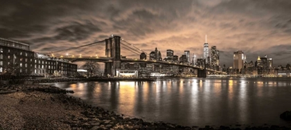 Picture of BROOKLYN BRIDGE AND MANHATTAN SKYLINE, NEW YORK