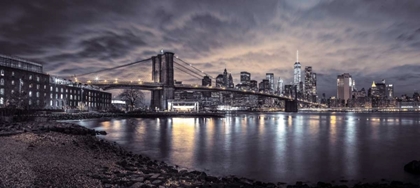 Picture of BROOKLYN BRIDGE AND MANHATTAN SKYLINE, NEW YORK