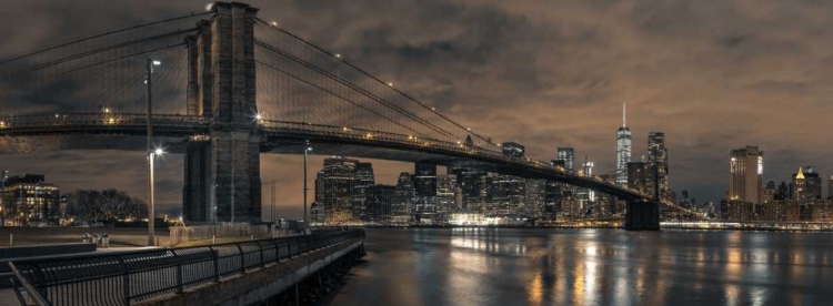 Picture of BROOKLYN BRIDGE OVER EAST RIVER, NEW YORK