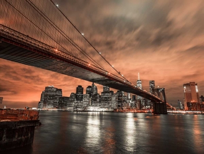 Picture of BROOKLYN BRIDGE OVER EAST RIVER, NEW YORK