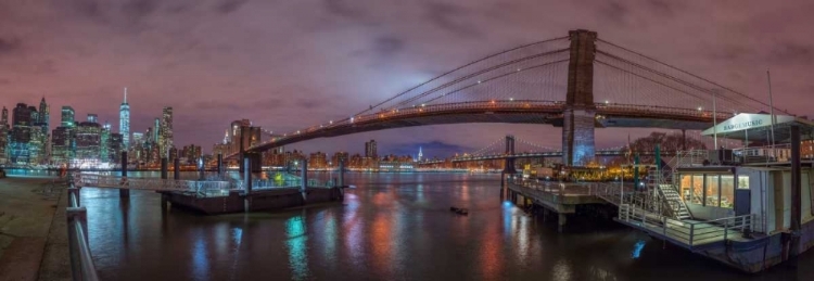 Picture of BROOKLYN BRIDGE OVER EAST RIVER, NEW YORK