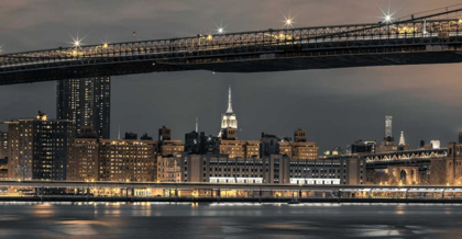 Picture of EVENING VIEW OF LOWER MANHATTAN SKYLINE, NEW YORK