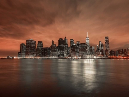 Picture of LOWER MANHATTAN SKYLINE IN EVENING, NEW YORK