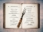 Picture of OLD COOKERY BOOK OPEN WITH AN OLD FORK SPOON