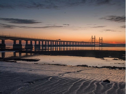 Picture of SEVERN BRIDGE AT DUSK, WALES, UK