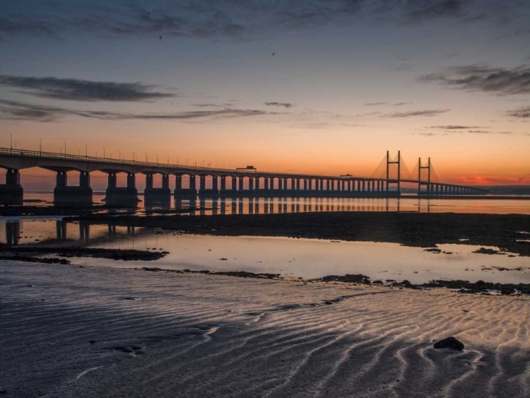 Picture of SEVERN BRIDGE AT DUSK, WALES, UK