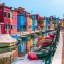 Picture of MULTI-COLOURED HOUSES NEXT TO A CANAL, BURANO, ITALY