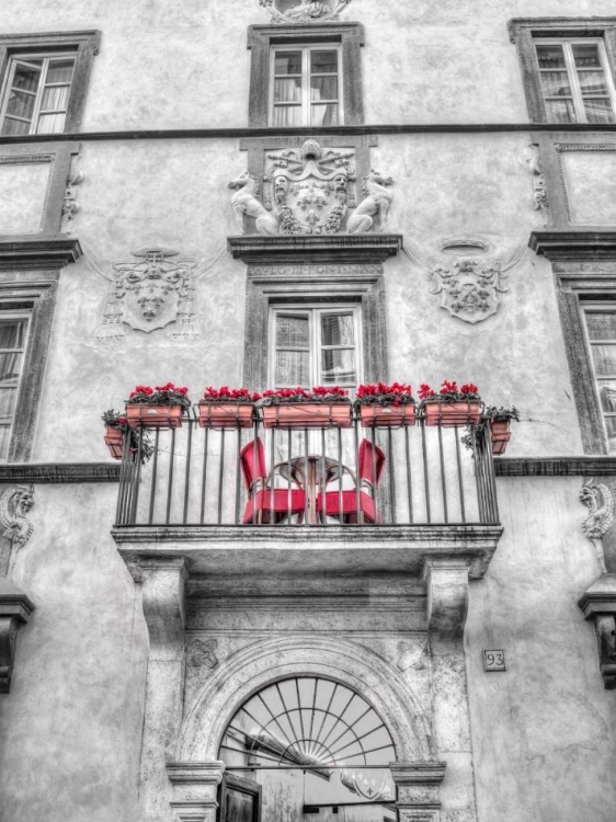 Picture of OLD BUILDING WITH BALCONY IN ROME, ITALY