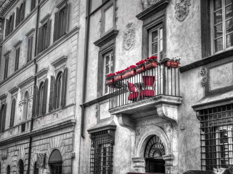 Picture of OLD BUILDING WITH BALCONY IN ROME, ITALY