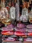 Picture of VARIOUS SALAMI HANGING IN A WINDOW OF AN ITALIAN SALAMI SHOP, ROME, ITALY