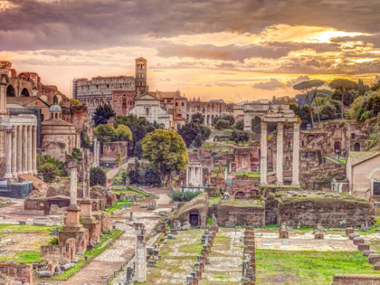 Picture of RUINS OF THE ROMAN FORUM, ROME, ITALY