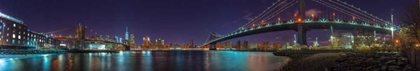 Picture of BROOKLYN BRIDGE AND MANHATTAN BRIDGE OVER EAST RIVER, LOWER MANHATTAN, NEW YORK