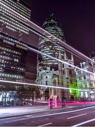 Picture of VIEW OF LONDON AT NIGHT, UK