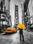 Picture of MAN WITH YELLOW UMBRELLA AT TIMES SQUARE, NEW YORK