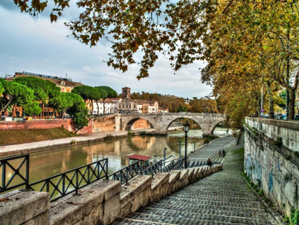 Picture of TIBER RIVER THROUGH THE CITY OF ROME, ITALY