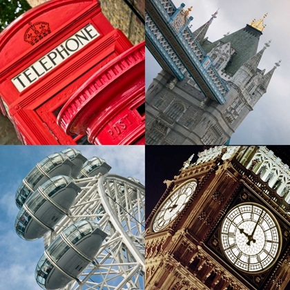 Picture of COLLAGE OF FAMOUS PLACES IN LONDON CITY, UK