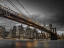 Picture of BROOKLYN BRIDGE AND LOWER MANHATTAN SKYLINE AT DUSK, NEW YORK