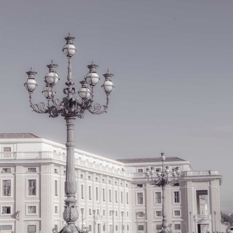 Picture of LAMPPOST IN ST. PETERS BASILICA SQUARE, VATICAN, ROME