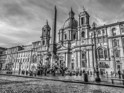 Picture of PIAZZA NAVONA AND FOUNTAIN OF NEPTUNE. ROME, ITALY