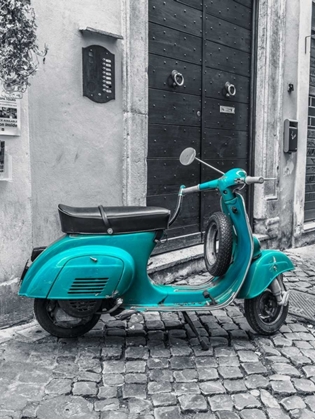 Picture of OLD SCOOTER ON NARROW STREET OF ROME