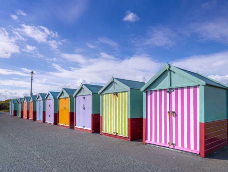 Picture of COLORFUL BEACH HUTS IN A ROW