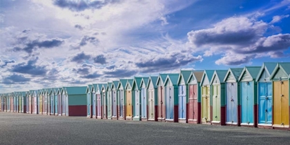 Picture of COLORFUL BEACH HUTS IN A ROW