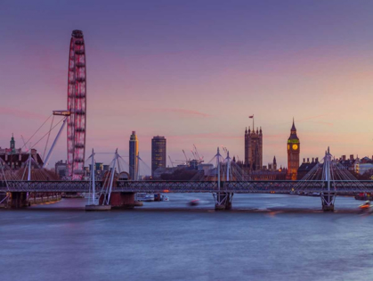 Picture of LONDON CITYSCAPE OVER RIVER THAMES